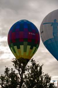 G-CLDJ hot air balloon, a Lindstrand Technologies LTL Racer 60, seen at Horningsham, Wiltshire, United Kingdom on 11 September 2026. Photograph by Dave