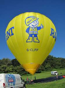 G-CLFF hot air balloon, a Cameron Z-42. Photograph by Per Lesser
