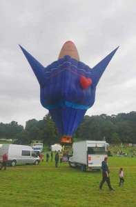 G-CLFL hot air balloon, a Balony Kubicek SPOL. S R.O. BB-S/MASCOT. Photograph by Bob Garnett
