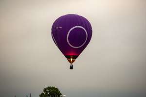 G-CLGB hot air balloon, an Ultramagic M-77, seen at Arrow, Warwickshire, United Kingdom on 31 May 2025. Photograph by Dave