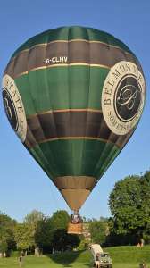 Belmont hot air balloon G-CLHV, a Cameron Z-105. Photograph by Dave