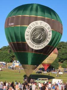 Belmont hot air balloon G-CLHV, a Cameron Z-105, added to the archive 7 September 2026. Photograph by G Bann