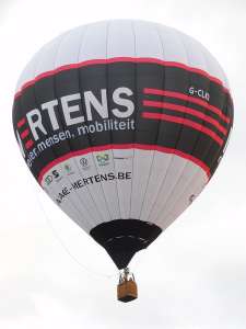 G-CLKD hot air balloon, a Cameron Z-105. Photograph by K Boon