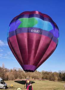 G-CLKT hot air balloon, a Timbrell C Mead BM-77. Photograph by Bob Garnett