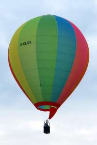 G-CLOK hot air balloon, an Ultramagic B-60. Photograph by G Bann