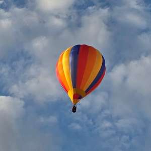 G-CLPC hot air balloon, a Cameron SPORT-70, seen at Leigh Woods, North Somerset, United Kingdom on 9 August 2026. Photograph by Dave