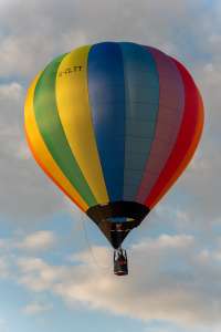 G-CLTT hot air balloon, a Cameron SPORT-70, seen at Leigh Woods, North Somerset, United Kingdom on 9 August 2026. Photograph by Dave