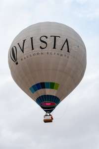 G-CLUY hot air balloon, an Ultramagic M-145, seen at Northampton, West Northamptonshire, United Kingdom on 16 August 2026. Photograph by Dave