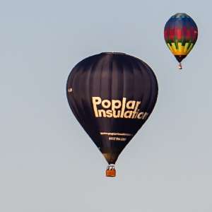 Poplar Insulation hot air balloon G-CLZI, a Cameron Z-133, seen at Arrow, Warwickshire, United Kingdom on 29 May 2026. Photograph by Dave