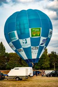 G-CMBJ hot air balloon, an Ultramagic H-77, seen at Telford, Telford and Wrekin, United Kingdom on 24 August 2025. Photograph by Dave