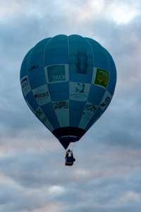 G-CMBJ hot air balloon, an Ultramagic H-77, seen at Telford, Telford and Wrekin, United Kingdom on 30 August 2026. Photograph by Dave