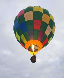 G-CMEK hot air balloon, a Lindstrand Technologies LTL Series 2-70. Photograph by Paul Coman