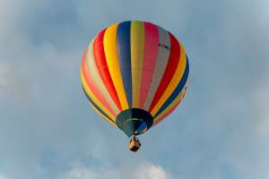 G-CMEX hot air balloon, an Ultramagic M-90, seen at Leigh Woods, North Somerset, United Kingdom on 9 August 2026. Photograph by Dave