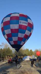 G-CMKB hot air balloon, a Griffin RG Bard 32