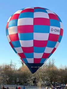 G-CMKB hot air balloon, a Griffin RG Bard 32, added to the archive 7 September 2026. Photograph by G Bann