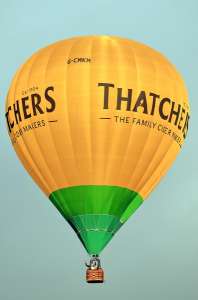 G-CMKM hot air balloon, added to the archive 27 August 2026. Photograph by Alan Head