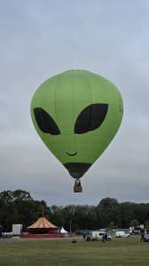 Alien hot air balloon G-CMLH, a Diamond P-90L, seen at West Swindon, Swindon, United Kingdom on 5 July 2026. Photograph by Dave