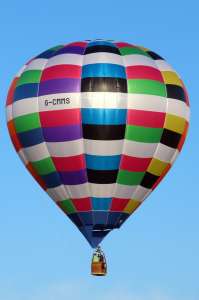 G-CMMS hot air balloon, a Kubicek Factory S.R.O. BB22E, added to the archive 7 September 2026. Photograph by G Bann