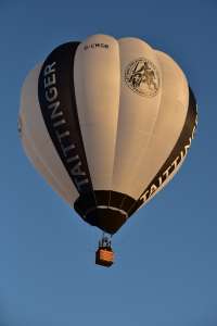 G-CMSB hot air balloon, a Cameron O-90, seen at Oswestry, Shropshire, United Kingdom on 23 August 2026. Photograph by Dave