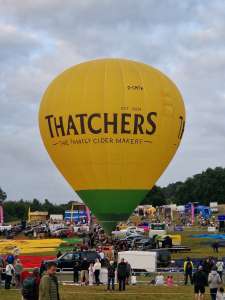 Thatchers hot air balloon G-CMTW, a Cameron Z-210