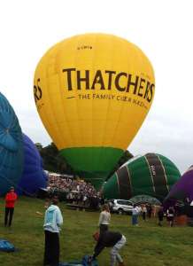 G-CMTW hot air balloon, added to the archive 27 August 2026. Photograph by Bob Garnett