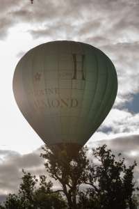 G-CMVI hot air balloon, a Cameron Z-90, seen at Horningsham, Wiltshire, United Kingdom on 11 September 2026. Photograph by Dave