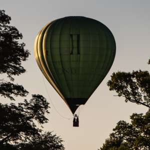 G-CMVI hot air balloon, a Cameron Z-90, seen at Horningsham, Wiltshire, United Kingdom on 12 September 2026. Photograph by Dave