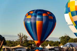 G-CMXR hot air balloon, a Cameron SPORT-80, seen at Leigh Woods, North Somerset, United Kingdom on 7 August 2026. Photograph by Dave