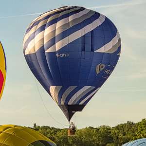 G-CMYD hot air balloon, a Cameron Z-120, seen at Arrow, Warwickshire, United Kingdom on 30 May 2026. Photograph by Dave