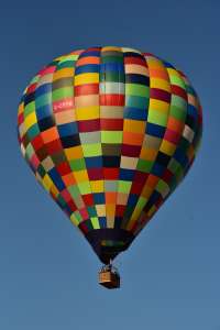 G-CMYK hot air balloon, a Kubicek Factory S.R.O. BB60Z. Photograph by Dave