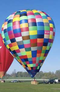 G-CMYK hot air balloon, added to the archive 27 August 2026. Photograph by Trev Read