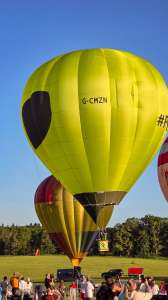 Alien hot air balloon G-CMZN, a Cameron SPORT-60, seen at Arrow, Warwickshire, United Kingdom on 29 May 2026. Photograph by Dave