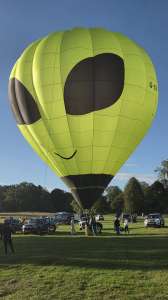 G-CMZN hot air balloon, a Cameron SPORT-60, seen at Horningsham, Wiltshire, United Kingdom on 12 September 2026. Photograph by Dave