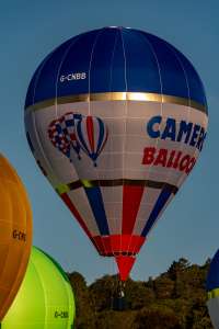 G-CNBB hot air balloon, a Cameron TR-70. Photograph by Dave