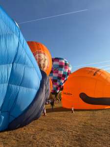 G-CNBL hot air balloon, a Diamond P-90, seen at Leigh Woods, North Somerset, United Kingdom on 8 August 2026. Photograph by brad-ox