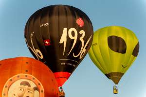 1936 Beer hot air balloon G-CNCD, a Cameron Z-105, seen at Leigh Woods, North Somerset, United Kingdom on 9 August 2026. Photograph by Dave