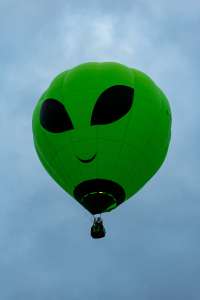 G-CNDA hot air balloon, a Kubicek Factory S.R.O. BB22E, seen at Telford, Telford and Wrekin, United Kingdom on 30 August 2026. Photograph by Dave