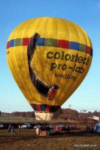 G-COLR hot air balloon, added to the archive 27 August 2026. Photograph by Mike Clarke