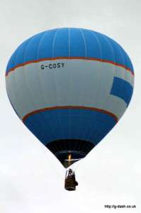 G-COSY hot air balloon, a Lindstrand Balloons LBL 56A, added to the archive 7 September 2026. Photograph by G Bann