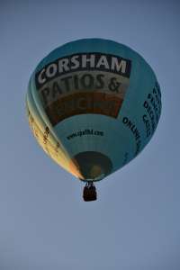 G-CPAF hot air balloon, a Diamond S-90, seen at Oswestry, Shropshire, United Kingdom on 23 August 2026. Photograph by Dave