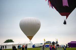 G-CRBV hot air balloon, a Balony Kubicek SPOL. S R.O. BB26, seen at Arrow, Warwickshire, United Kingdom on 31 May 2025. Photograph by Dave