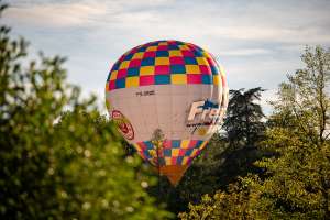 G-CRZE hot air balloon, an Ultramagic M-105, seen at Horningsham, Wiltshire, United Kingdom on 11 September 2026. Photograph by Dave