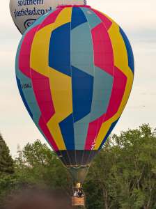 G-DANJ hot air balloon, a Cameron TR-65, seen at Arrow, Warwickshire, United Kingdom on 30 May 2026. Photograph by Dave