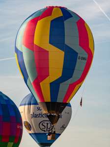 G-DANJ hot air balloon, a Cameron TR-65, seen at Arrow, Warwickshire, United Kingdom on 30 May 2026. Photograph by Dave