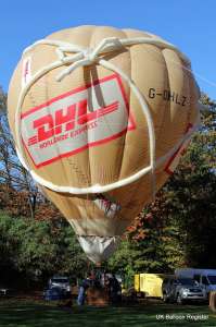 G-DHLZ hot air balloon, a Thunder AND Colt Colt 31A. Photograph by Balloon Spotters Archive