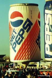 G-DIET hot air balloon, a Lindstrand Balloons LBL Drinks CAN. Photograph by Mel Kirby