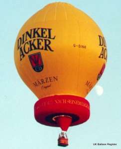 G-DINK hot air balloon, a Lindstrand Balloons LBL Bulb. Photograph by Mel Kirby