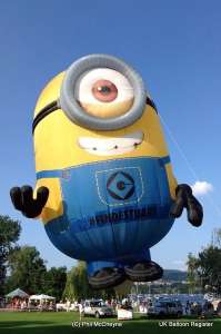 G-DMES hot air balloon, a Cameron MINION-105. Photograph by Phil McCheyne