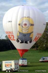 G-DMEV hot air balloon, a Cameron Z-105. Photograph by Phil McCheyne