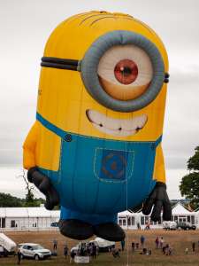 Minion hot air balloon G-DMEZ, a Cameron MINION-105